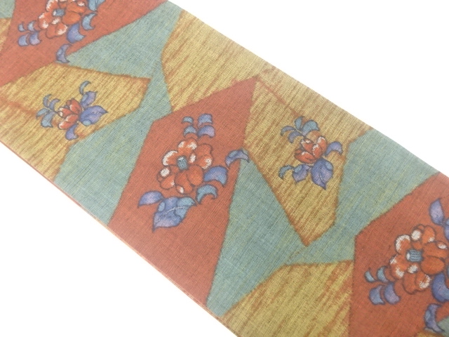 JAPANESE FUKURO OBI / TSUMUGI / WOVEN FLOWER